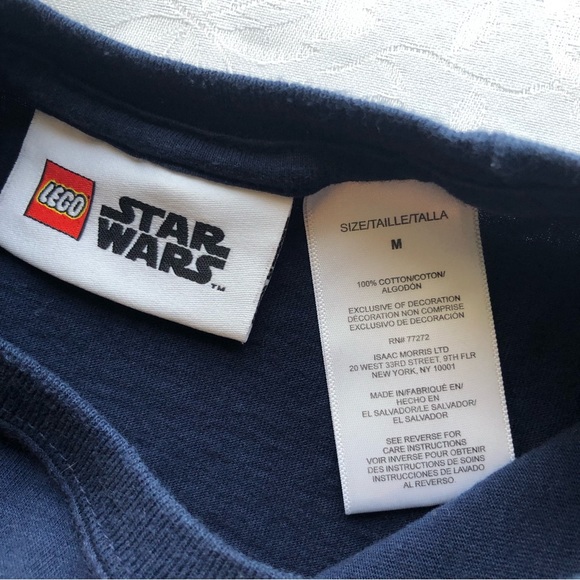 Lego Star Wars Boys Size M Blue T-Shirt Vader Graphic Design Short Sleeves Top - Picture 3 of 12